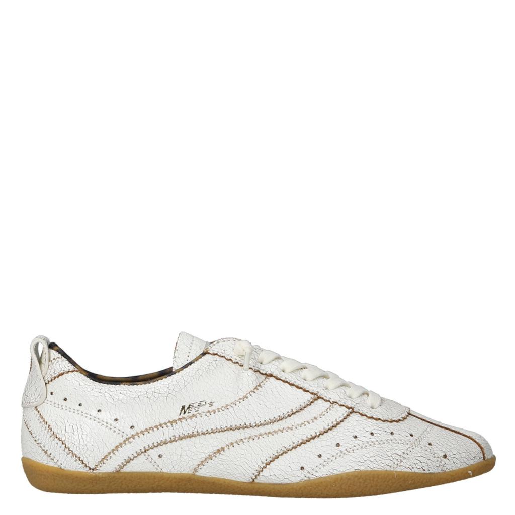 Witte dames MRP leren sneakers met veters