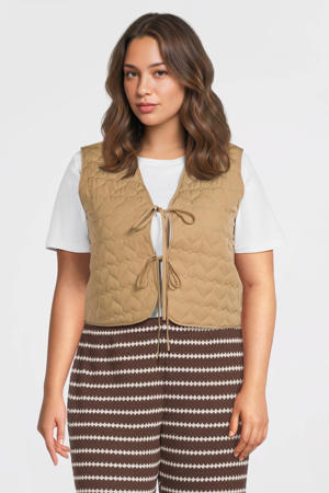 gilet beige quilted