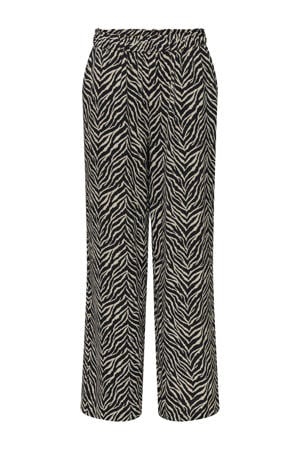 high waist casual broek zwart