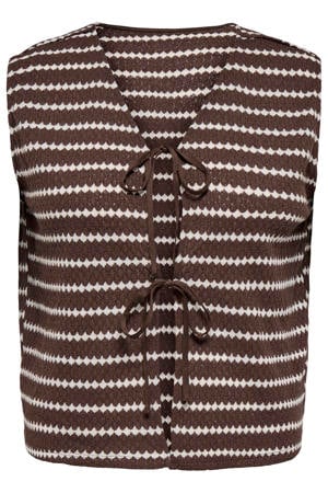 gestreept vest bruin