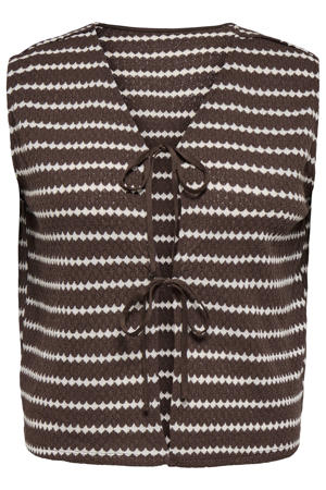 gestreept vest bruin