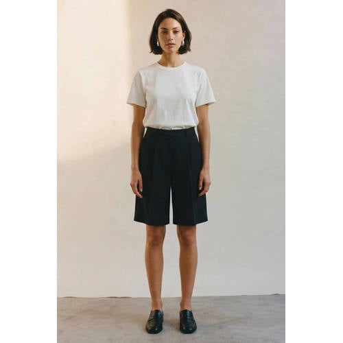 AWARE wide leg regular waist jort zwart afbeelding