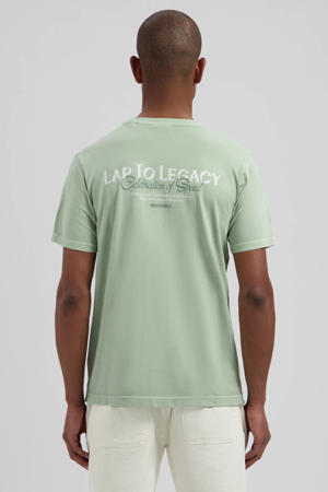 regular T-shirt met backprint groen