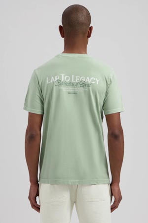 regular T-shirt met backprint groen
