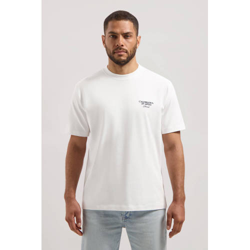 Dstrezzed oversized T-shirt met backprint wit afbeelding