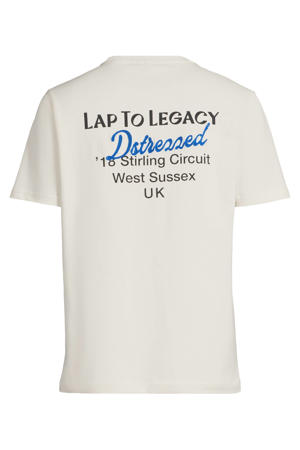 regular T-shirt met backprint ecru