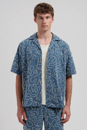 comfort casual overhemd blauw
