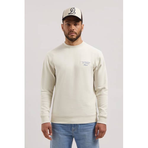 Dstrezzed sweater met backprint ecru afbeelding