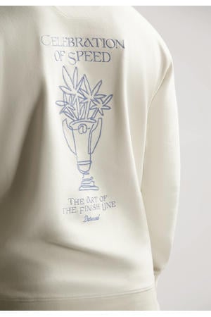 sweater met backprint ecru