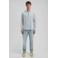 Dstrezzed regular gestreepte casual overhemd met linnen blauw