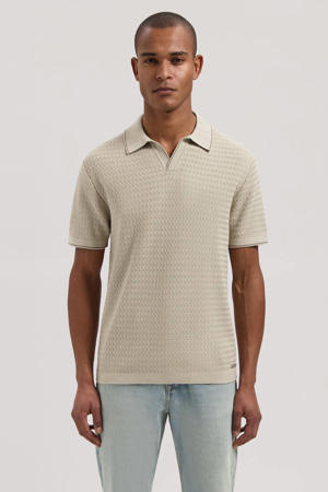 regular polo gebreid beige