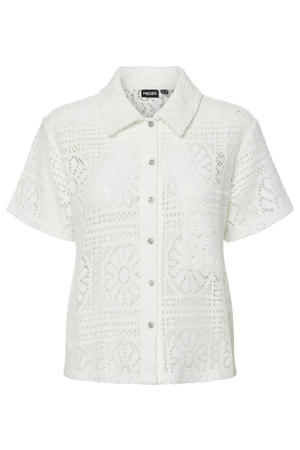 kanten blouse wit