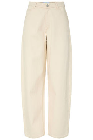 high waist barrel jeans ecru