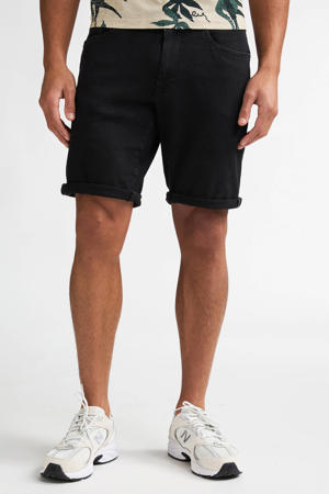 regular short black denim