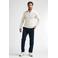 Petrol Industries tapered chino met linnen donkerblauw