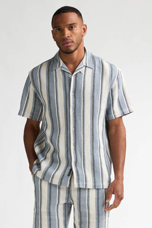 relaxed gestreepte casual overhemd blauw