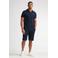 Petrol Industries regular polo donkerblauw met textuur