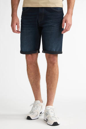 regular short dark blue denim