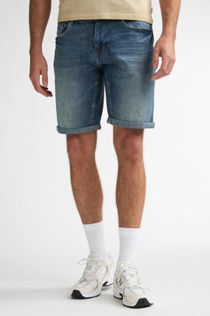 regular short light blue denim