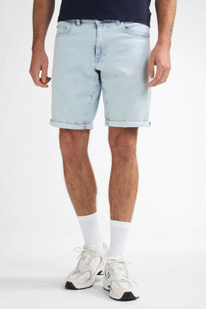 regular short light blue denim