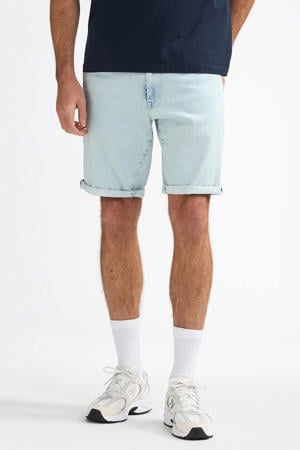 regular short light blue denim