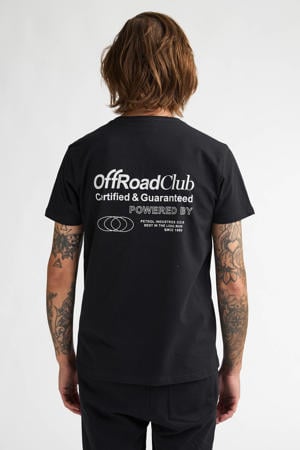 regular T-shirt met backprint zwart