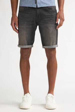 regular short black denim