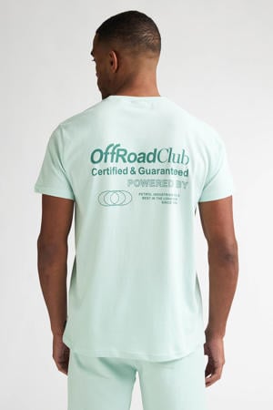 regular T-shirt met backprint mintgroen