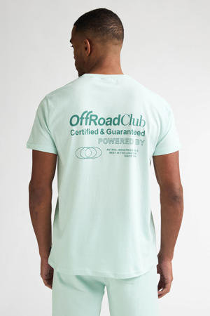 regular T-shirt met backprint mintgroen