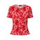 PIECES Curve gebloemde top roze