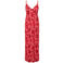 PIECES Curve gebloemde maxi jurk rood