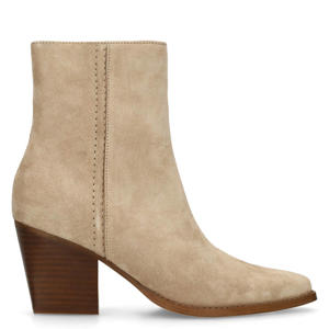 suède enkellaarzen beige
