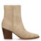 Manfield suède enkellaarzen beige