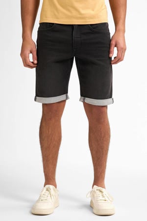 denim slim short black stone