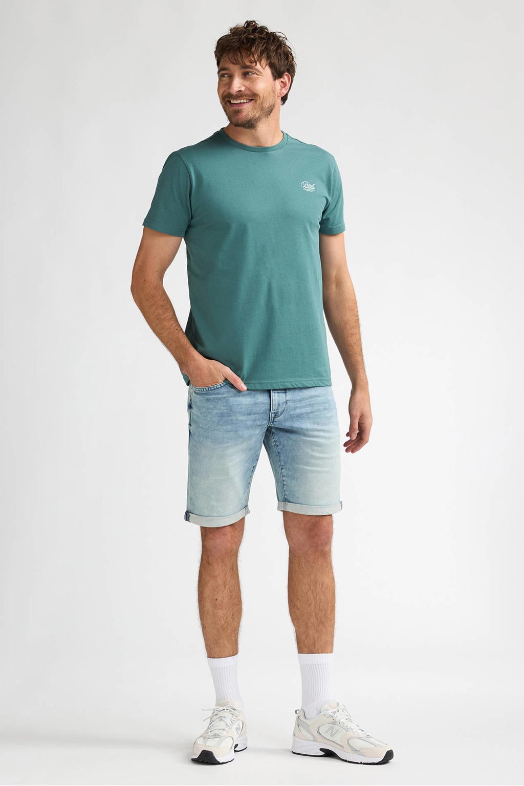 Petrol Industries denim slim short light stone