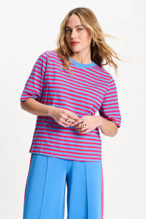 gestreepte T-shirt rood