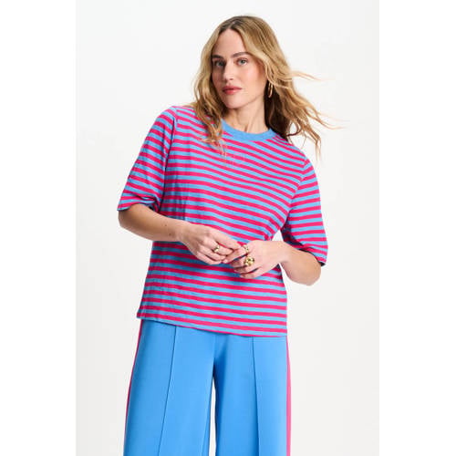 POM Amsterdam gestreepte T-shirt rood afbeelding