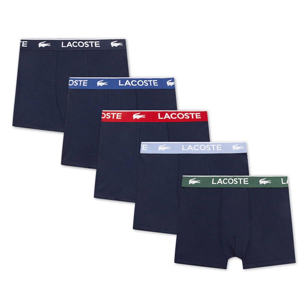 Lacoste boxershort - donkerblauw (set van 5)