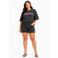 NOISY MAY Curve T-shirt met backprint antraciet