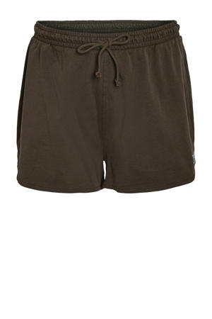 regular waist casual short donkerbruin