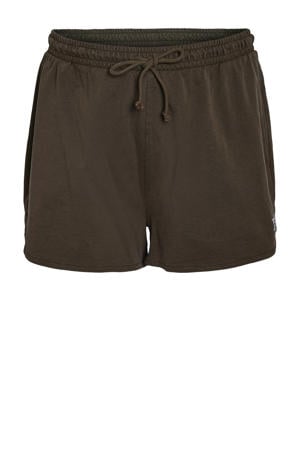 regular waist casual short donkerbruin