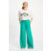 POM Amsterdam X Gwen van Poorten wide leg regular waist broek groen