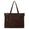 Manfield suede shopper donkerbruin