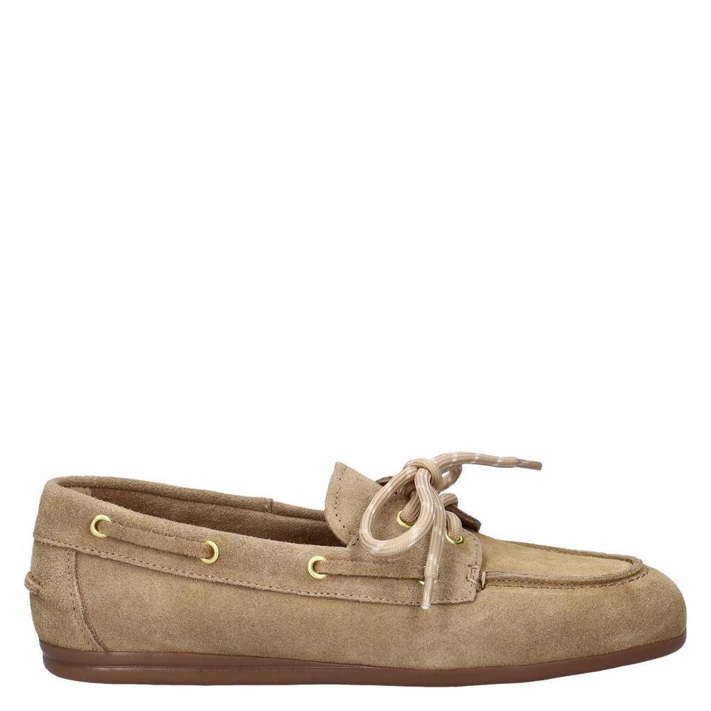 Taupe dames Nelson suède bootschoenen met veters