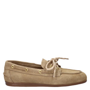 suède bootschoenen taupe
