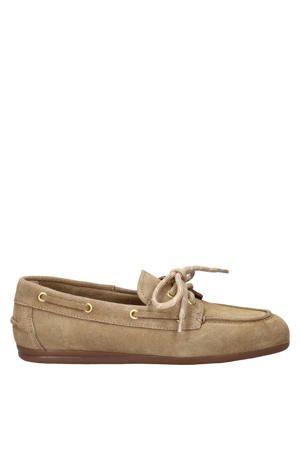 suède bootschoenen taupe