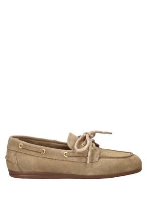 suède bootschoenen taupe