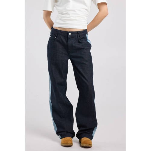 America Today wide leg jeans dark blue denim afbeelding