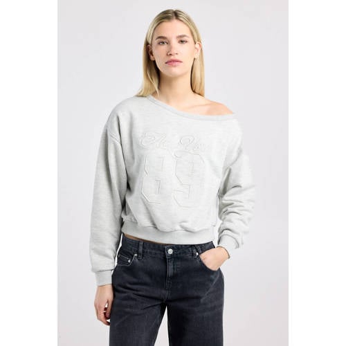 America Today sweater lichtgrijs afbeelding