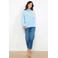 LOLALIZA gestreepte blouse blauw broderie